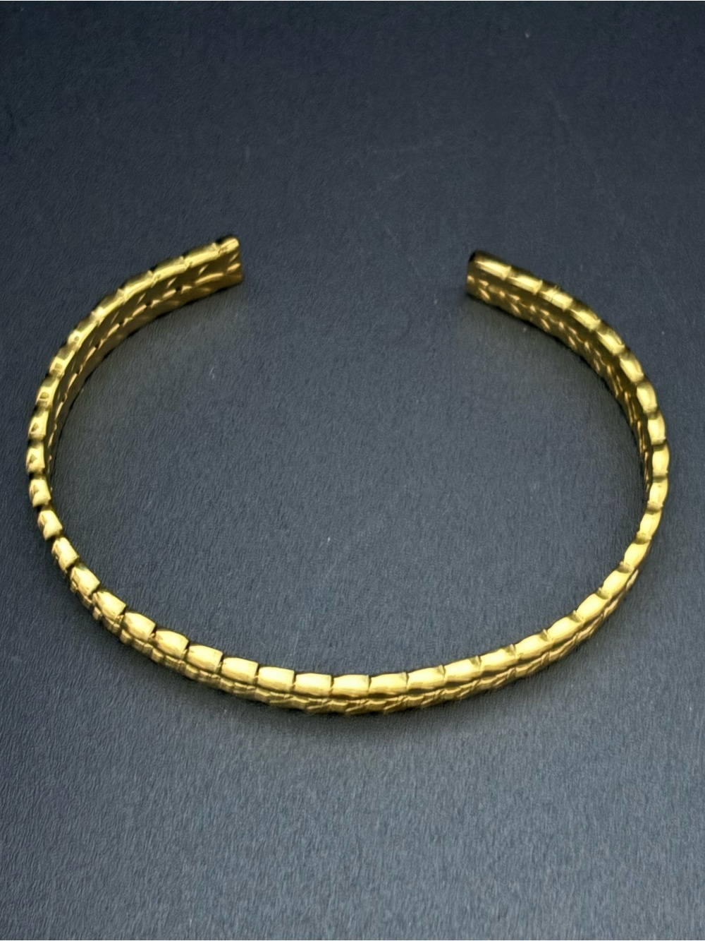 Plunder Gold Callista Braided Herringbone Bracelet Cuff - Picture 4 of 5